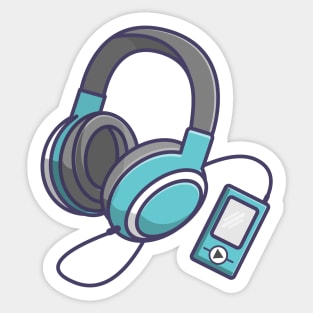 headphone and airpods Sticker